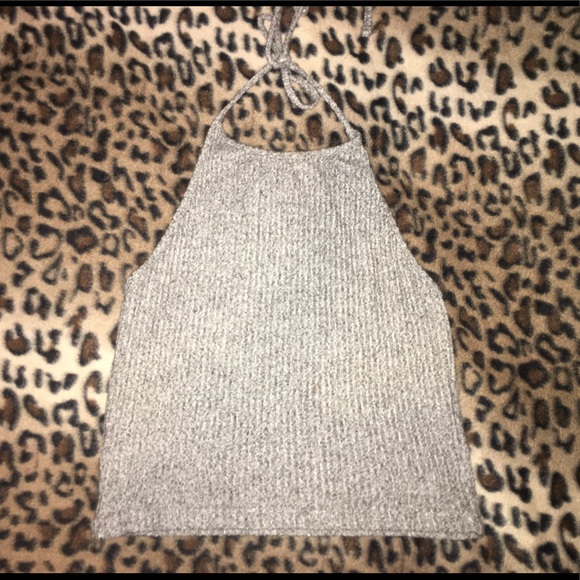 Grey Brandy Melville Halter Top - Picture 1 of 2